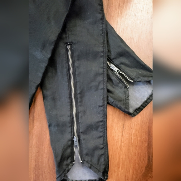 Quiksilver Ankle Zippers Sheath Leggings in Oiled Black size 26 - Picture 7 of 7